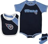 Tennessee Titans Infant Creeper, Bib, and Bootie Set