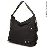 GLORIA Italian Leather Top Zip Hobo