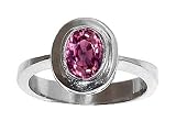 0.90 cts Genuine Pink Tourmaline Ring - 14kt White or Yellow Gold LIFETIME WARRANTEE