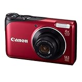 Canon Powershot A2200 14.1 MP Digital Camera with 4x Optical Zoom (Red)