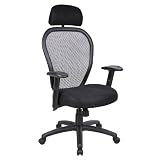 Boss Mesh Seat and Mesh Back Chair with Headrest