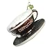 Noble Gems Mouth Blown Glass Coffee Break Cappuccino Christmas Ornament 3.5