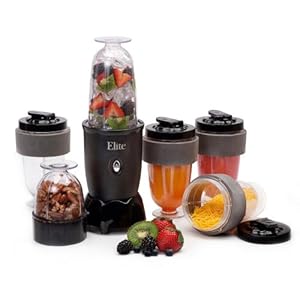 MaxiMatic EPB-1800 Elite Cuisine 300-Watt 17-Piece Personal Drink Blender Black