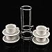 Home Chord Bar Espresso Cups And Saucers Set Stackable Demi Cup And Saucer Set, White