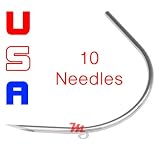 10 CURVED Sterile Body Piercing Needles 18 Gauge 18g