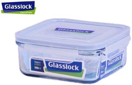 Square Tempered Glass Food Container 30-ounce/900ml RP522 - Glasslock Airtight Anti Spill by EverydaySpecialcom
