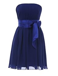 Plus Size Junior Cocktail Short Chiffon Sweetheart  Belted Evening Dress/Homecoming Dress/Bridesmaid Dress/Party Dress  With a Bow(s)
