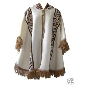 Raw Alpaca Native Design Ecuadorian Cape - Cloack, 10 Plies ( D-11e)