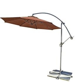 Buy Coolaroo Round Cantilever Umbrella Terracotta 10 Foot Abfdsjd