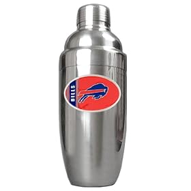 Click here to buy Buffalo Bills NFL Stainless Steel Cocktail Shaker by Great American Products.