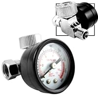 Inline Air Regulator with Easy-Read Gauge - 160 PSI