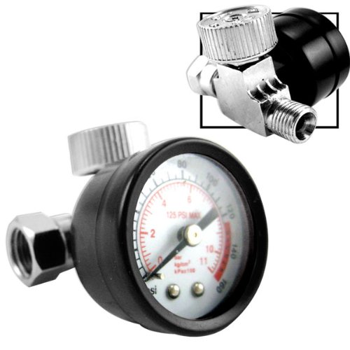 Inline Air Regulator with Easy-Read Gauge - 160 PSI