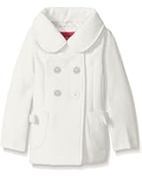 London Fog Little Girls' Faux Wool Peacoat with Bow Pocket