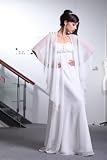 Hochzeits-shop-hamburg SC-02 Braut fließend Sanft Chiffon Stola Honeymoon, 240*40cm weiss,creme,schwarz