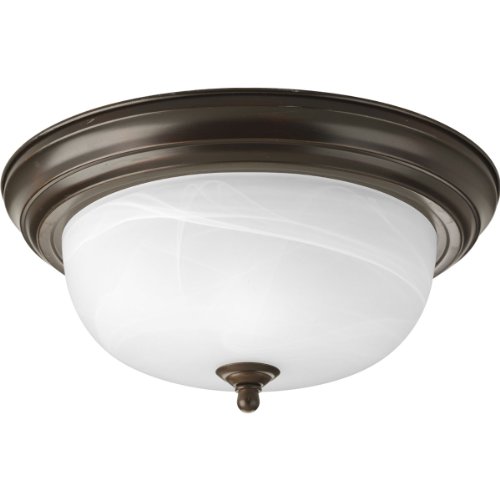 Progress Lighting P3925-20 2-Light Flushmount, Antique Bronze