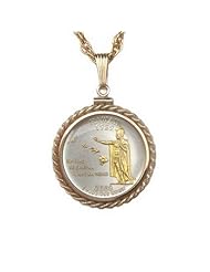 Hawaii State Quarter Hawaiian Heirloom Jewelry Pendant