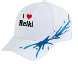 I Love/Heart Reiki White Splash Hat / Baseball Cap