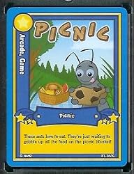 Ganz WebKinz Trading Card #36 Picnic - Mint Condition - Shipped in Protective Case!