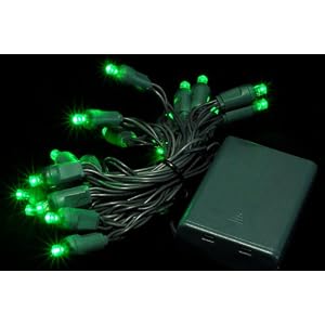Green Battery Operated LEDs by HolidayLEDs.com