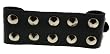 2 Rows of Short Spikes Shaped Studs Leather Wrist Band Bracelet.
