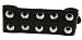 2 Rows of Short Spikes Shaped Studs Leather Wrist Band Bracelet.