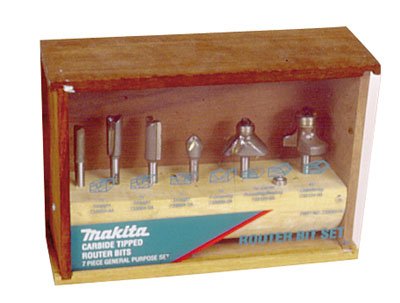 Makita 733000-A-C 7-PC Carbide-Tipped Router Bit Set
