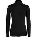 PaperMoon - Neu Damen Rollkragen Langarm Elastisch Schmucklos Top Pullover - 7 Farben - Gr��e 36 - 42