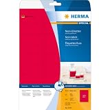 Herma Neon-Etiketten A4 5045 63,5x29,6 mm Papier matt 540 St&uuml;ck neon-rot
