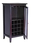 Espresso Single Door Wine Cabinet