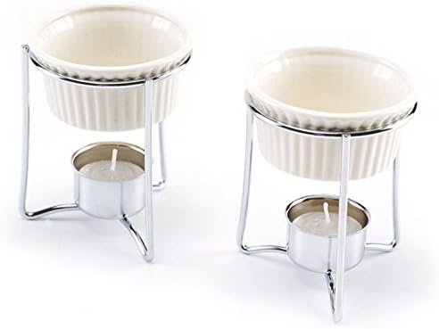 Norpro Stainless & Ceramic Butter Warmers Set of 2 NEW