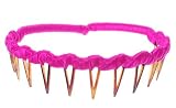 L. Erickson USA Zig Zag Headband 100% Silk Charmeuse - Island Pink