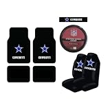 A Set of 4 Universal-Fit NFL Plush Carpet Floor Mats, 2 Front Universal Fit Bucket... by MULTI_B