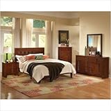 Barton Panel Bedroom Set in Warm Brown Size: King