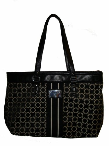 WOMENS TOMMY HILFIGER H HANDBAG (BLACK/GRAY)