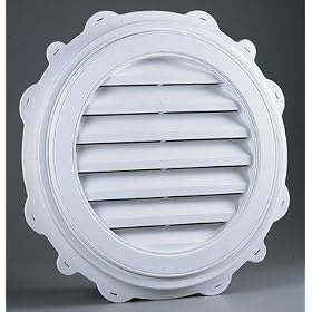 GABLE VENT RND WHT 22