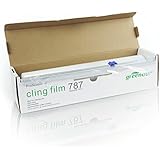 Greenour Clear Plastic Food Wrap with Safe Slid Cutter 787 Feet Length X 12 Inches Width