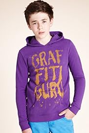 Boys Limited Pure Cotton Hooded Sweat Top