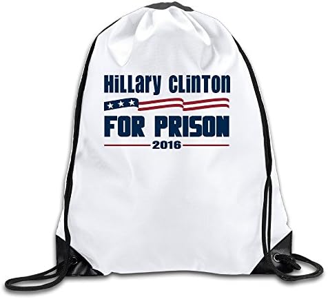 Hillary For Prison Usa Flag 2016 Print Convenient Drawstring Backpack