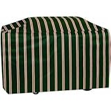 Two Dogs Designs 88-Inch Grill Cover, Green Stripes