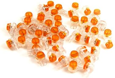 Elecs 50pcs Yellow K1 Wire Connector UY Butt Splice Best UY Lock Joint Connector For Telephone network lines