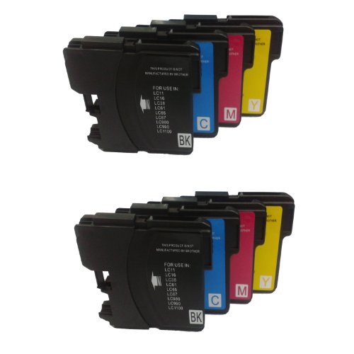 8 Patronen LC 980BK LC980C LC980M LC980Y LC1100 für Kompatibel Brother DCP-145C DCP-163C DCP-165C DCP-185C DCP-195C DCP-197C DCP-365CN DCP-375CW DCP-377CW DCP-385C DCP-395CN DCP-585CW DCP-6690CW MFC-250C MFC-255CW MFC-290C MFC-295CN MFC-490CW MFC-790CW MFC-795CW MFC-990CW MFC-5490CN MFC-5890CN MFC-5