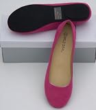 Womens Wild Diva (Sweety-39) FUCHSIA / PINK Suede Pointed-Toe Ballet Flats, Size 6