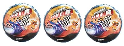 3 Turbo Snail Foil Balloons - Multipack of 3 Dreamworks Turbo Snail Power Balloons