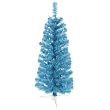 3' Pre-Lit Sparkling Sky Blue Pencil Artificial Christmas Tree - Blue Lights