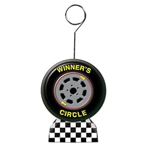 Checkered Flag/Racing Tire Photo/Balloon Holder