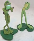 Disney Princess and the Frog, Prince Naveen and Princess Tiana 4" Petite Dolls Couple Cake Topper FiguresIMAGE