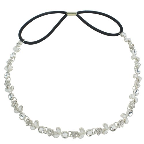 niceeshop(TM) Fashion Women Rhinestone Crystal Hair Band Elastic Headband,Silver