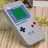 Gray Silicone Gameboy Case for Iphone 4 & 4S with 2 x Free Screen Protector