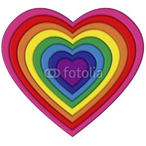 Wallmonkeys Peel and Stick Wall Decals - Pride Heart - Removable Graphic