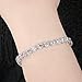 JingChow Women's White Gold-Plated Inlay Austrian Crystal Elements Cubic Zirconia Tennis Bracelet, 7